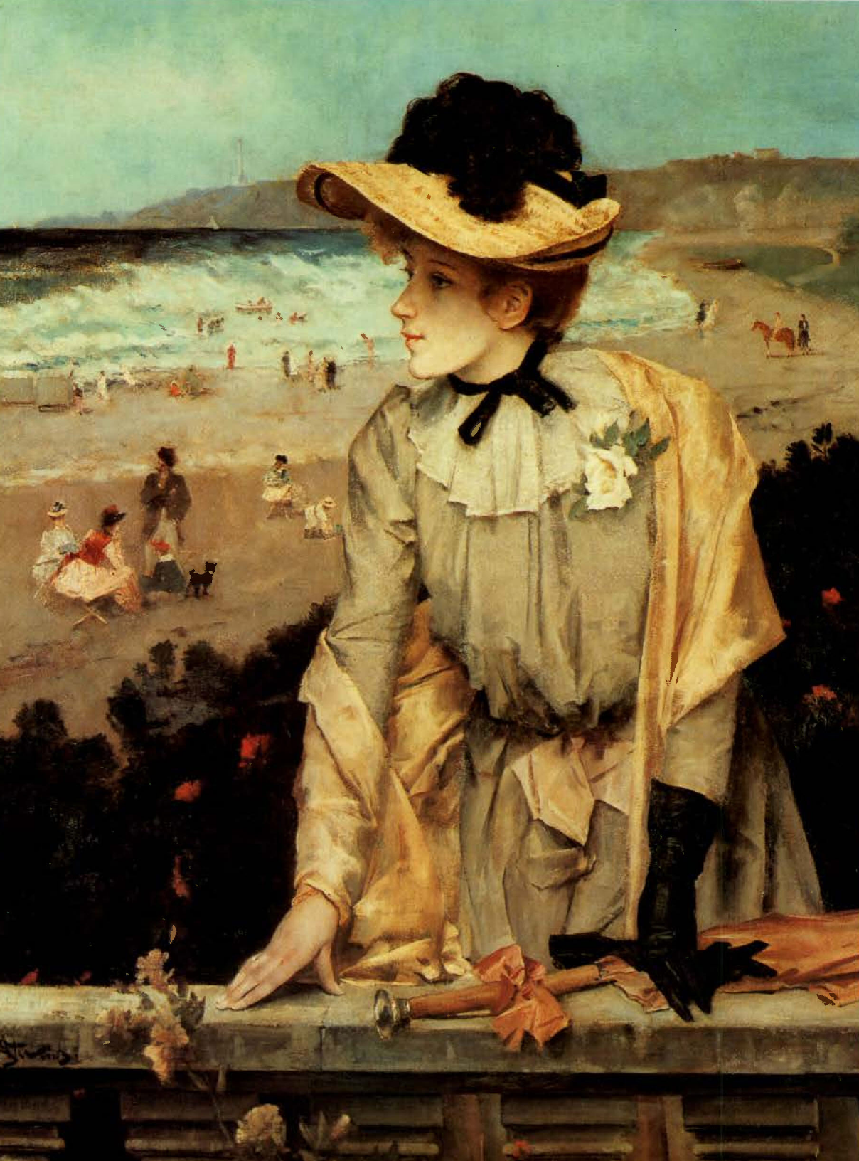 Prévisualisation du document Alfred STEVENS:
JEUNE FEMME A LA PLAGE.