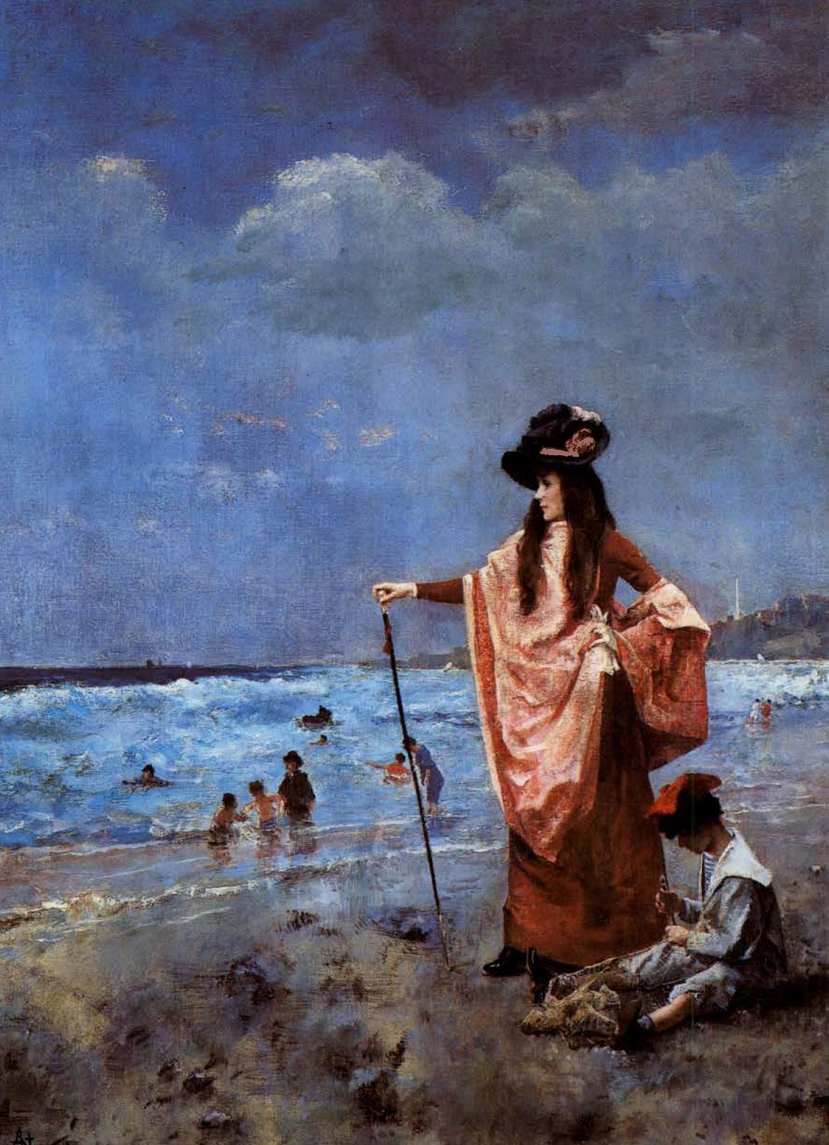 Prévisualisation du document Alfred STEVENS:
SUR LA PLAGE.