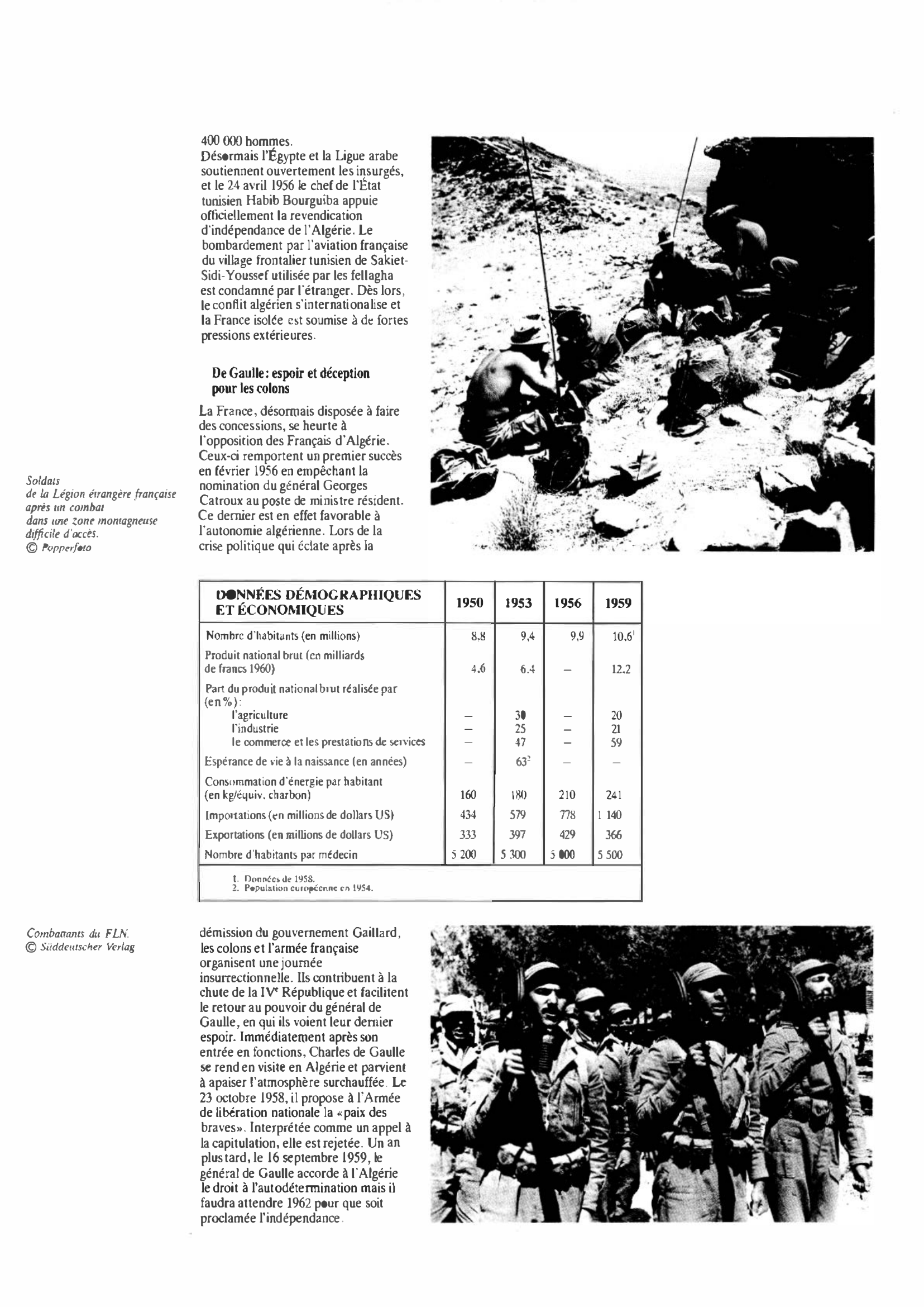 Prévisualisation du document Algérie de 1950 à 1959 : Histoire