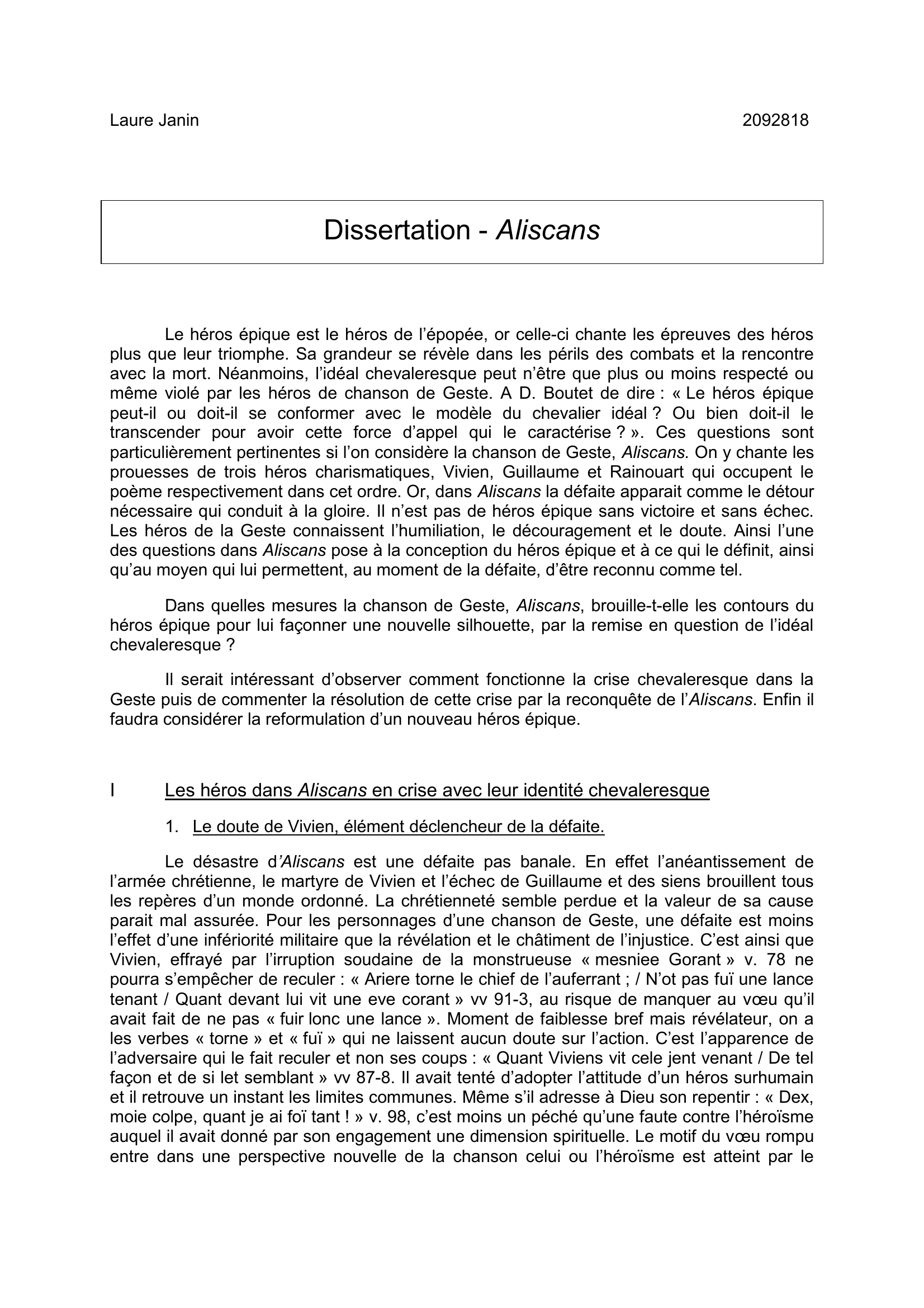 Prévisualisation du document ALISCANS : sa vie et son oeuvre