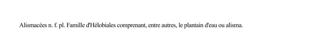 Prévisualisation du document Alismacées n.