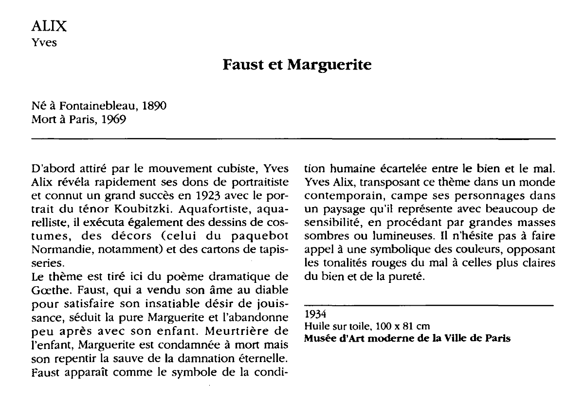 Prévisualisation du document ALIX Yves : Faust et Marguerite