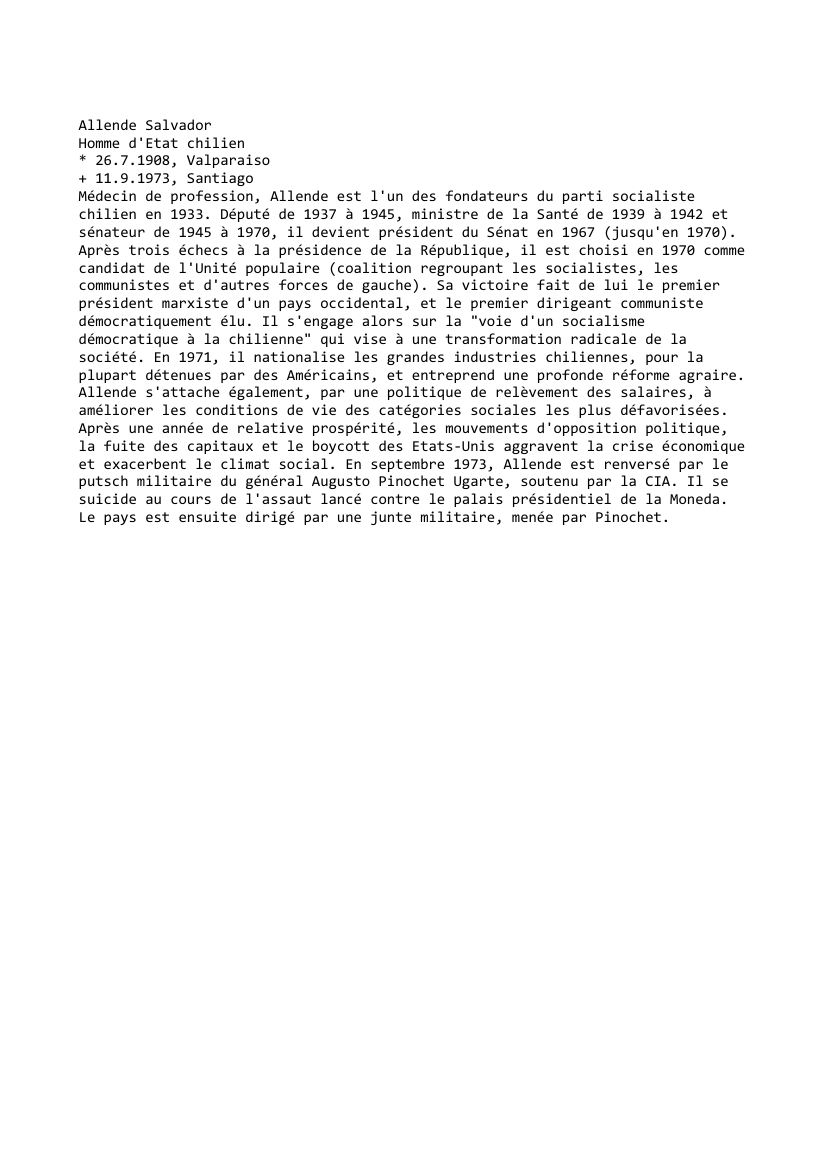 Prévisualisation du document Allende Salvador