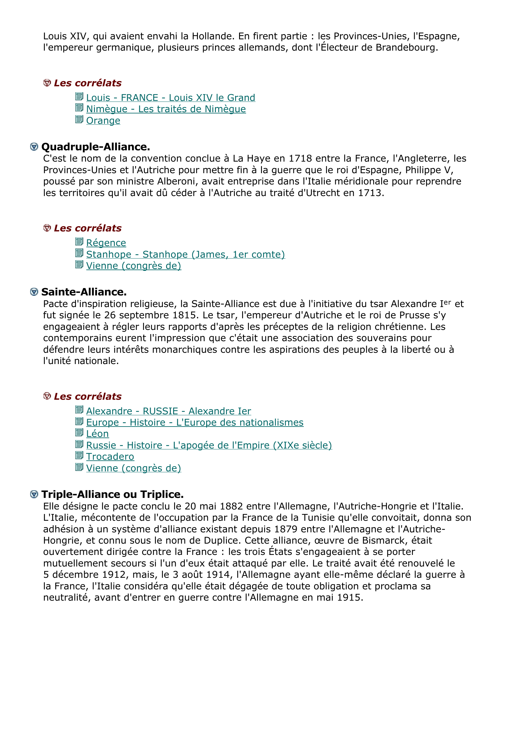 Prévisualisation du document alliance - Définition.