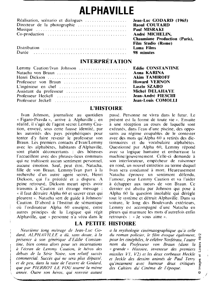 Prévisualisation du document ALPHAVILLE