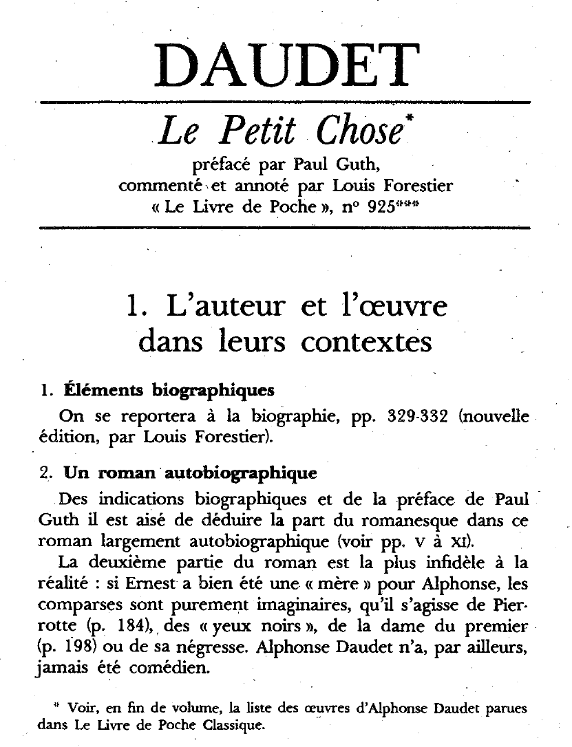 Prévisualisation du document Alphonse DAUDET: Le Petit Chose (Résumé & Analyse)