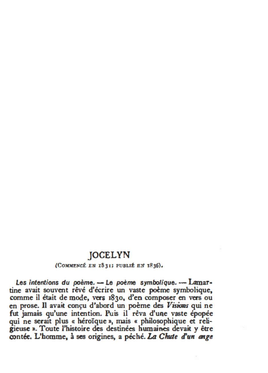 Prévisualisation du document Alphonse de LAMARTINE: Jocelyn (Résumé & Analyse)