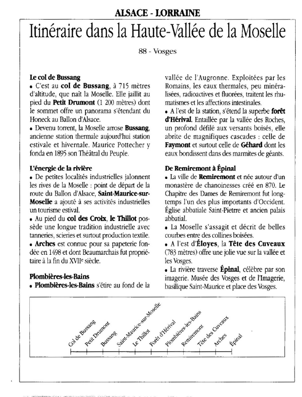 Prévisualisation du document ALSACE - LORRAINEItinéraire dans la Haute-Vallée de la Moselle.