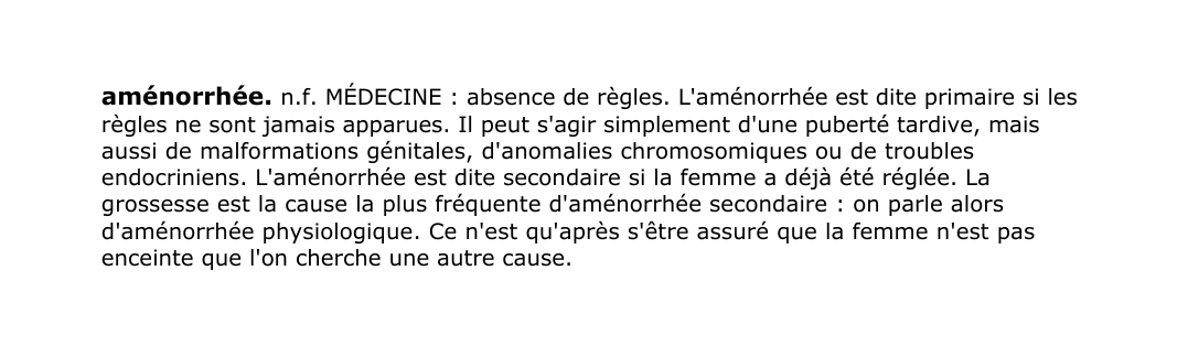 Prévisualisation du document aménorrhée.