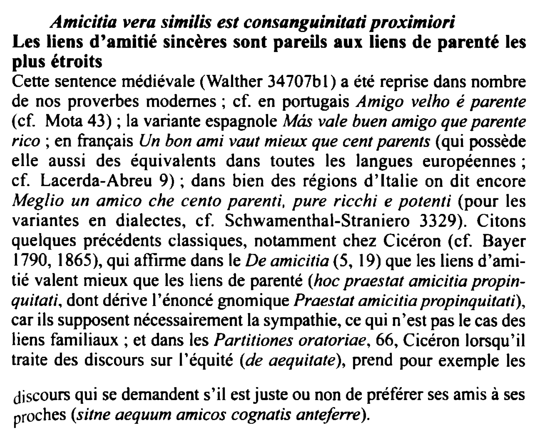 Prévisualisation du document Amicitia vera similis est consanguinitati proximiori