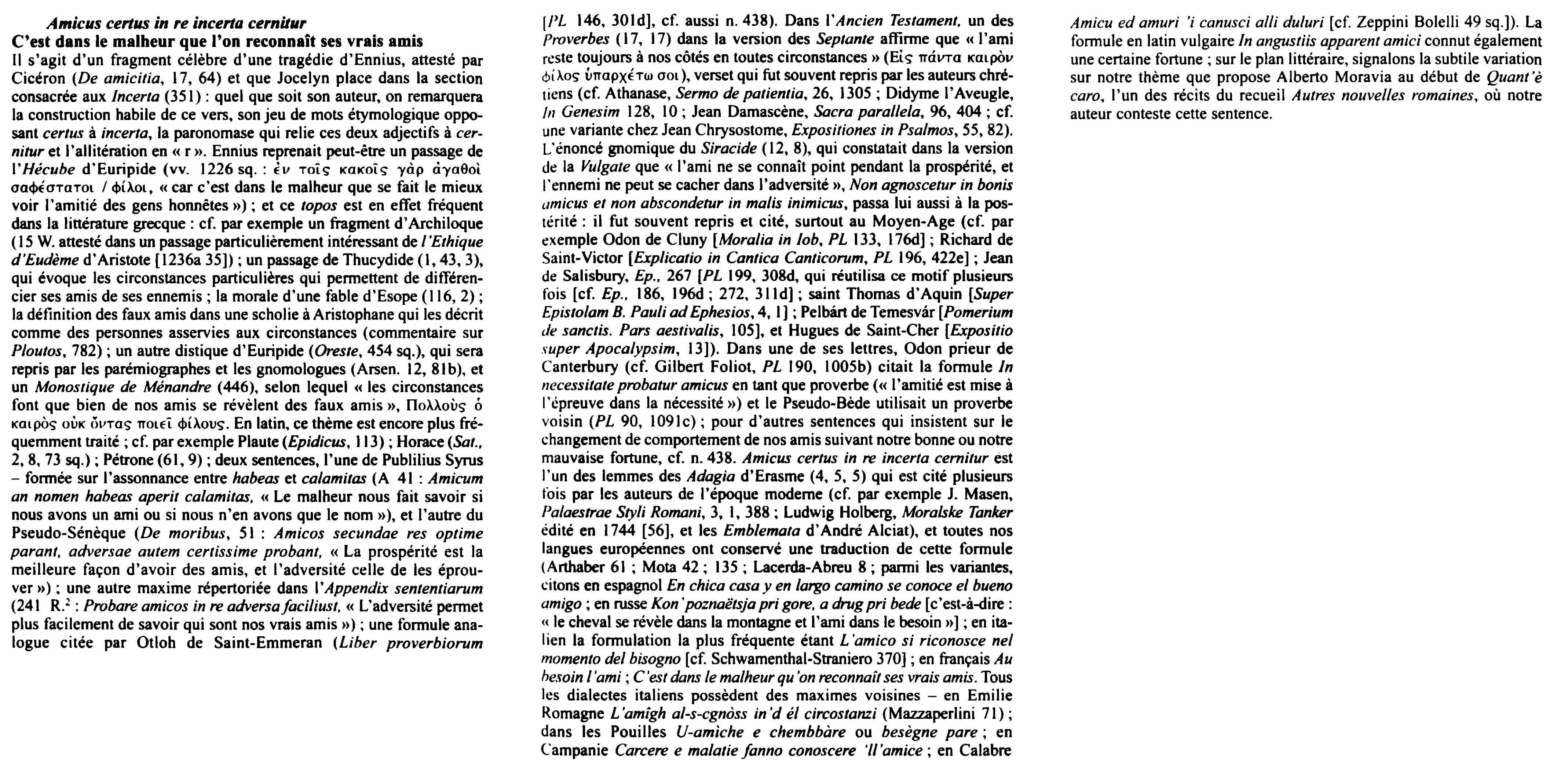 Prévisualisation du document Amicus certus in re incerta cernitur