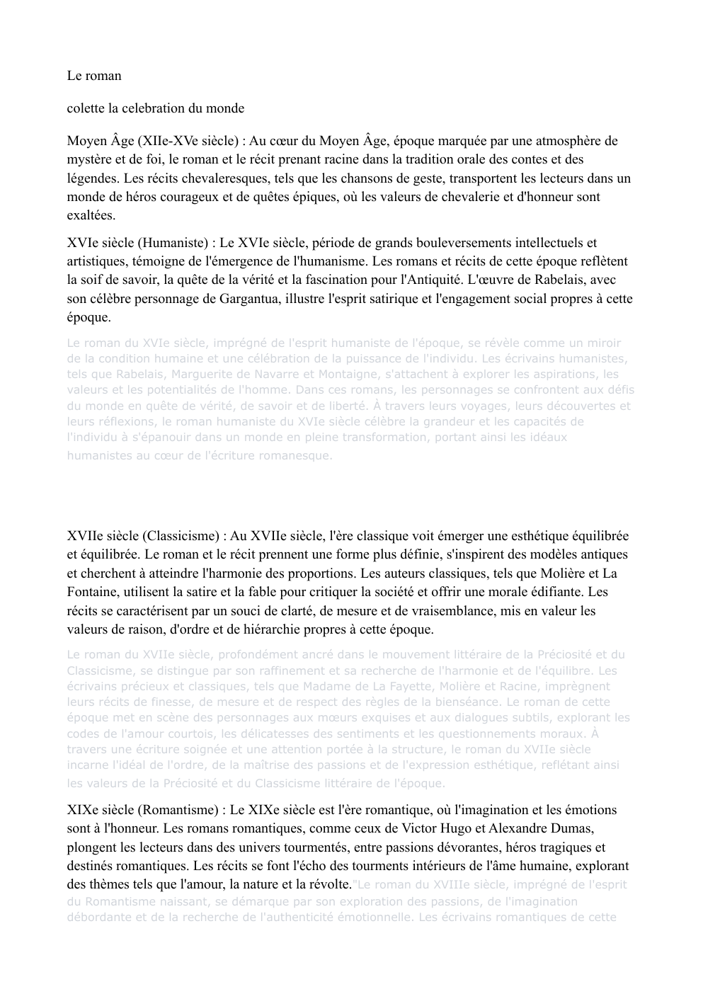 Prévisualisation du document Amorce bac de francaos
