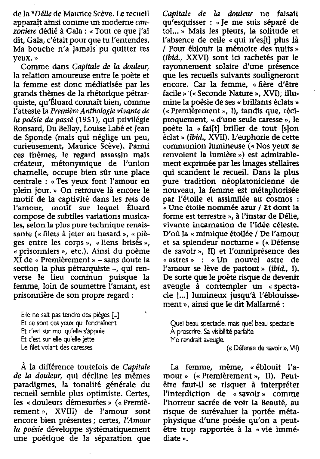 Prévisualisation du document Amour LA POÉSIE (L') de Paul Éluard (fiche de lecture)