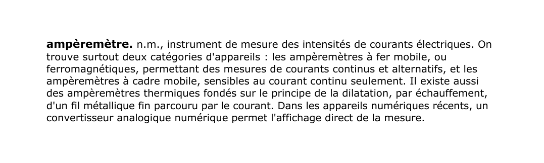 Prévisualisation du document ampèremètre.