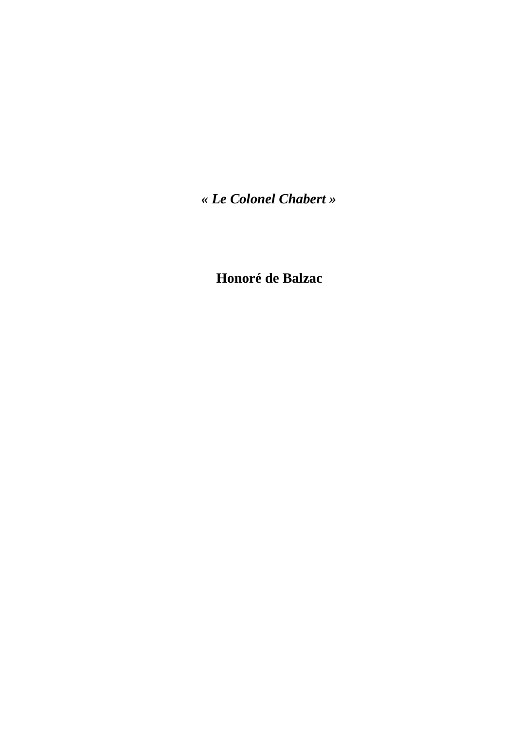 Prévisualisation du document Analyse Balzac-Colonel Chabert