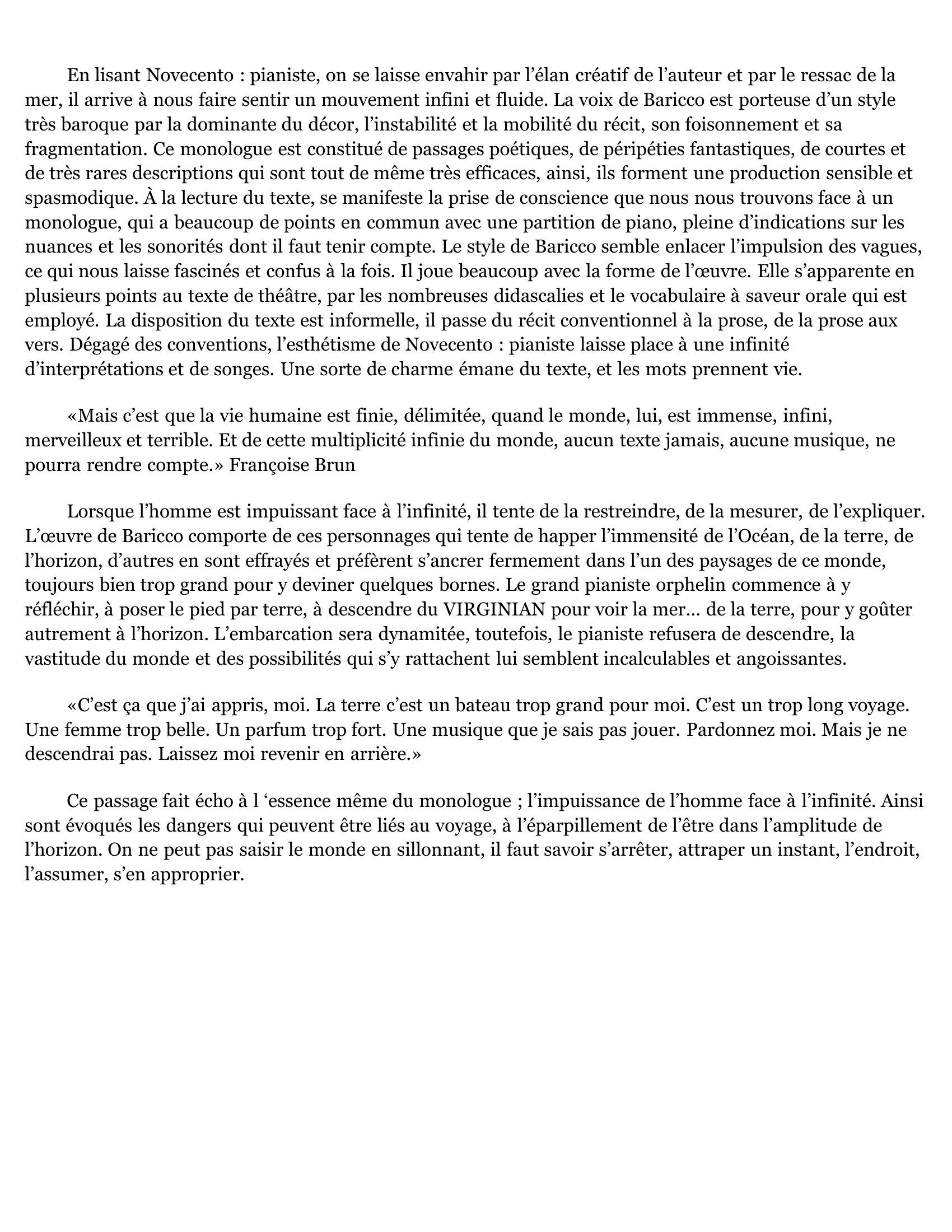 Prévisualisation du document Analyse Critique Novecento Pianiste