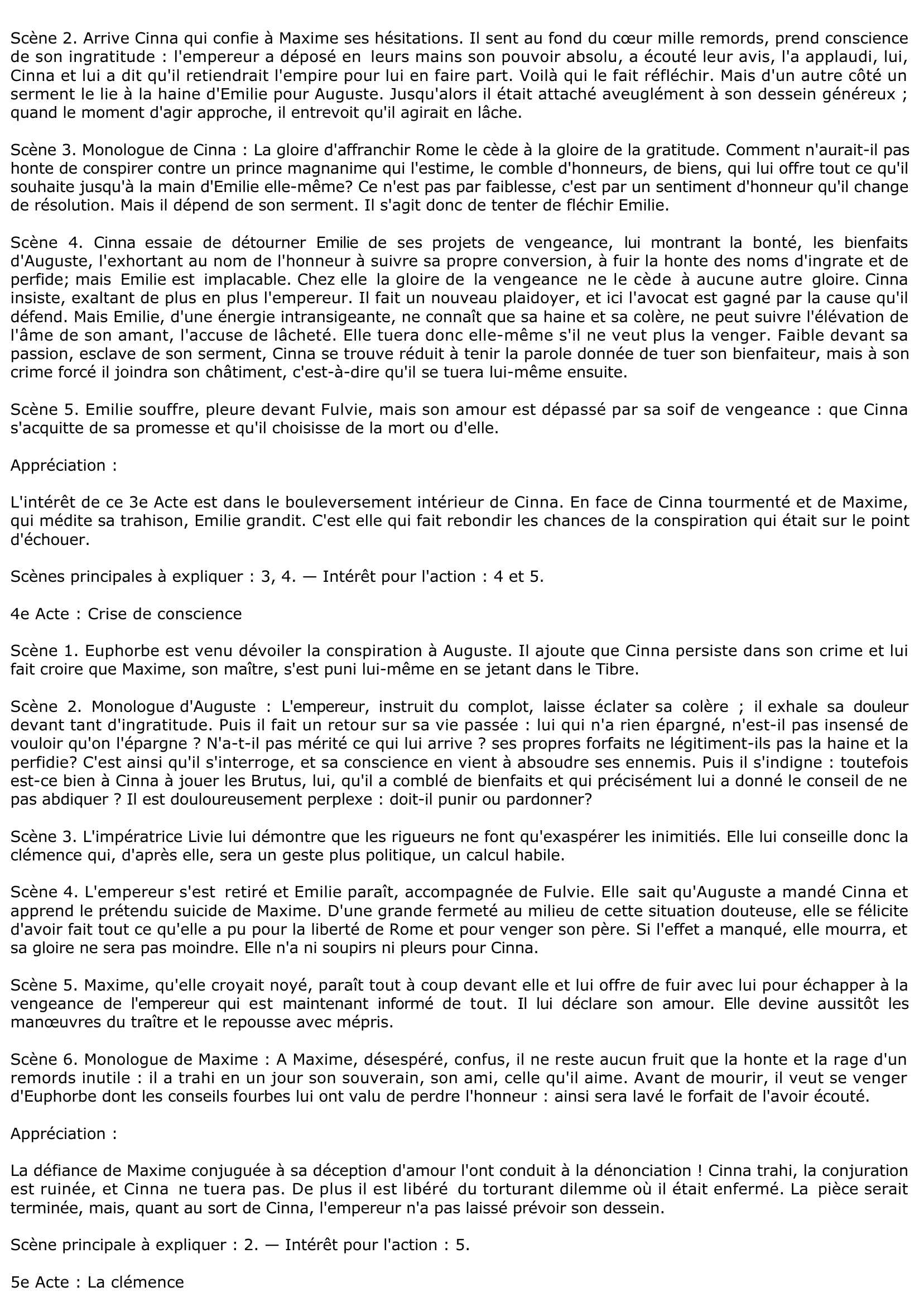 Prévisualisation du document ANALYSE DE CINNA DE CORNEILLE