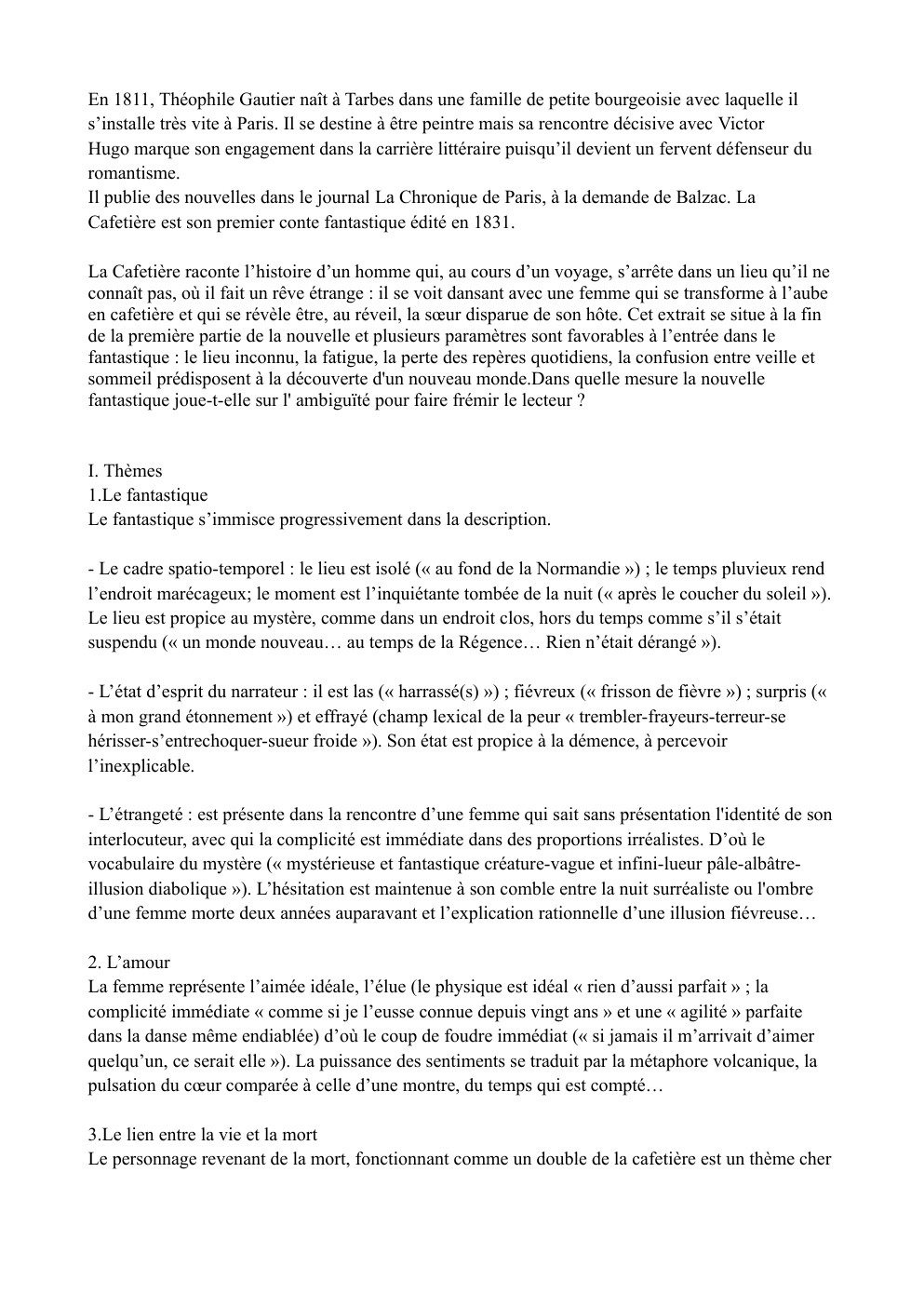 Prévisualisation du document analyse de la cafetière, Théophile Gautier