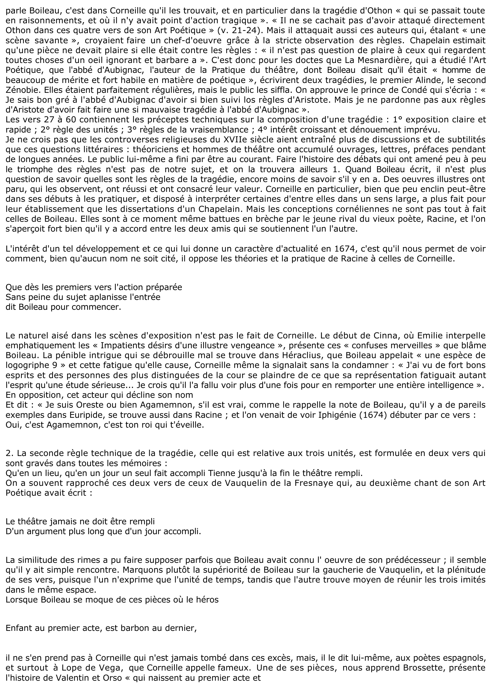 Prévisualisation du document ANALYSE DE L'ART POÉTIQUE DE BOILEAU. CHANT III. — Les grands genres.