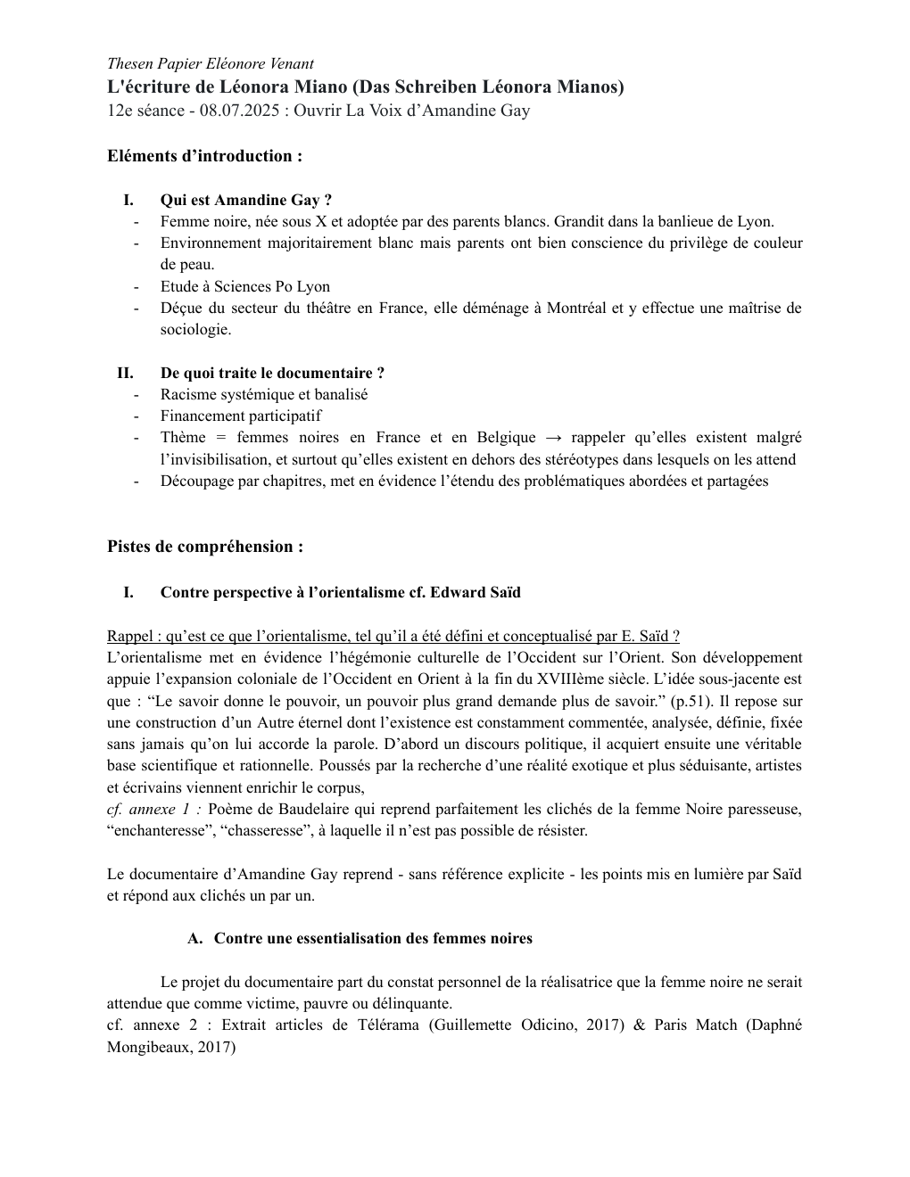 Prévisualisation du document Analyse de Ouvrir la voix de Amandine Gay