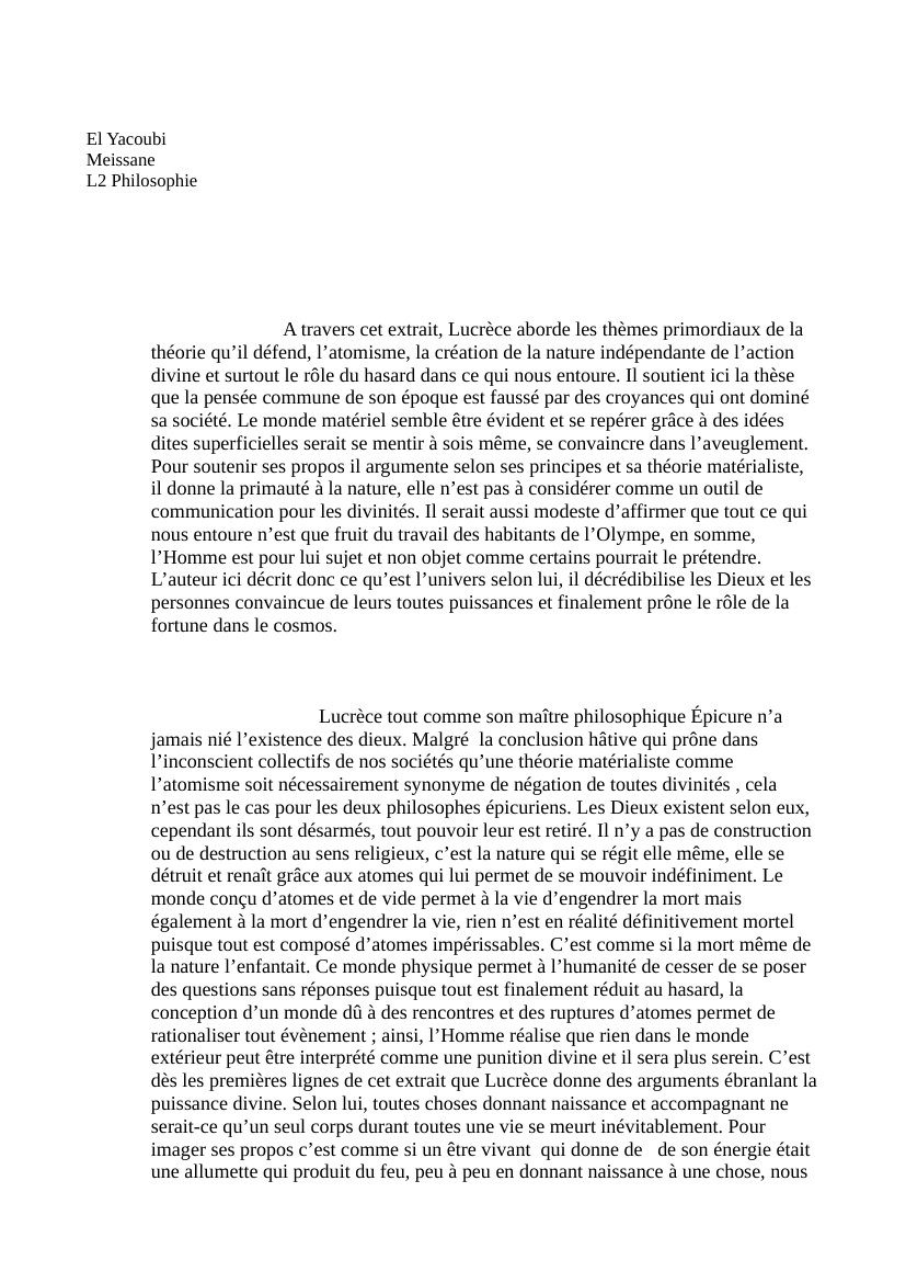 Prévisualisation du document Analyse de texte de Lucrèce