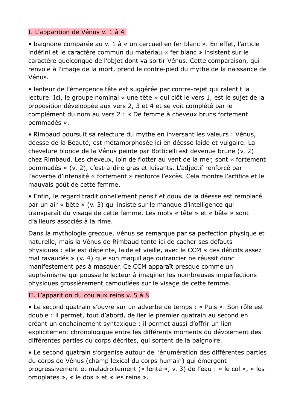 Prévisualisation du document analyse de texte venus anadyomène