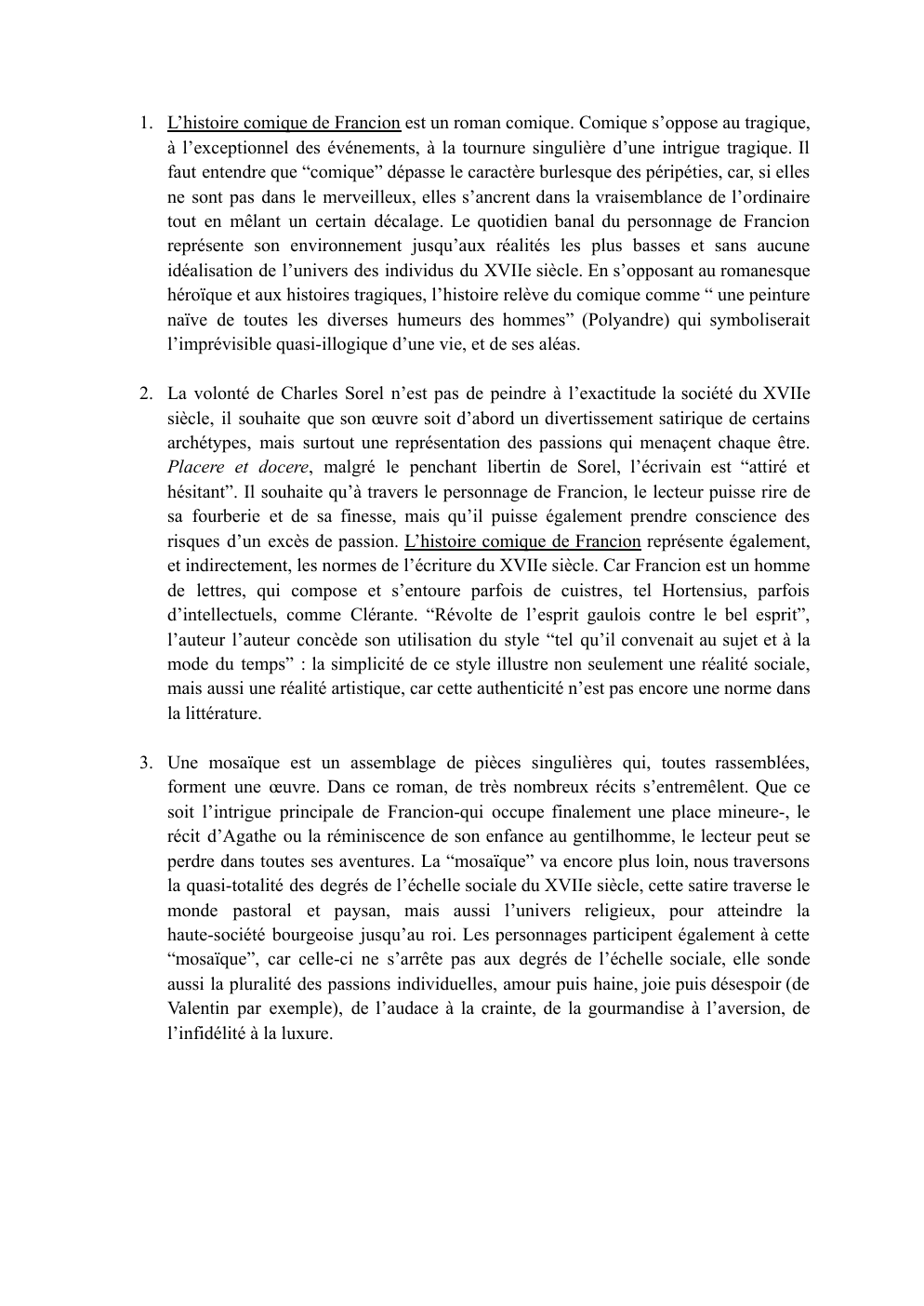 Prévisualisation du document Analyse des œuvres : l’Etranger d’Albert Camus, et L’histoire comique de Francion, de Charles Sorel.
