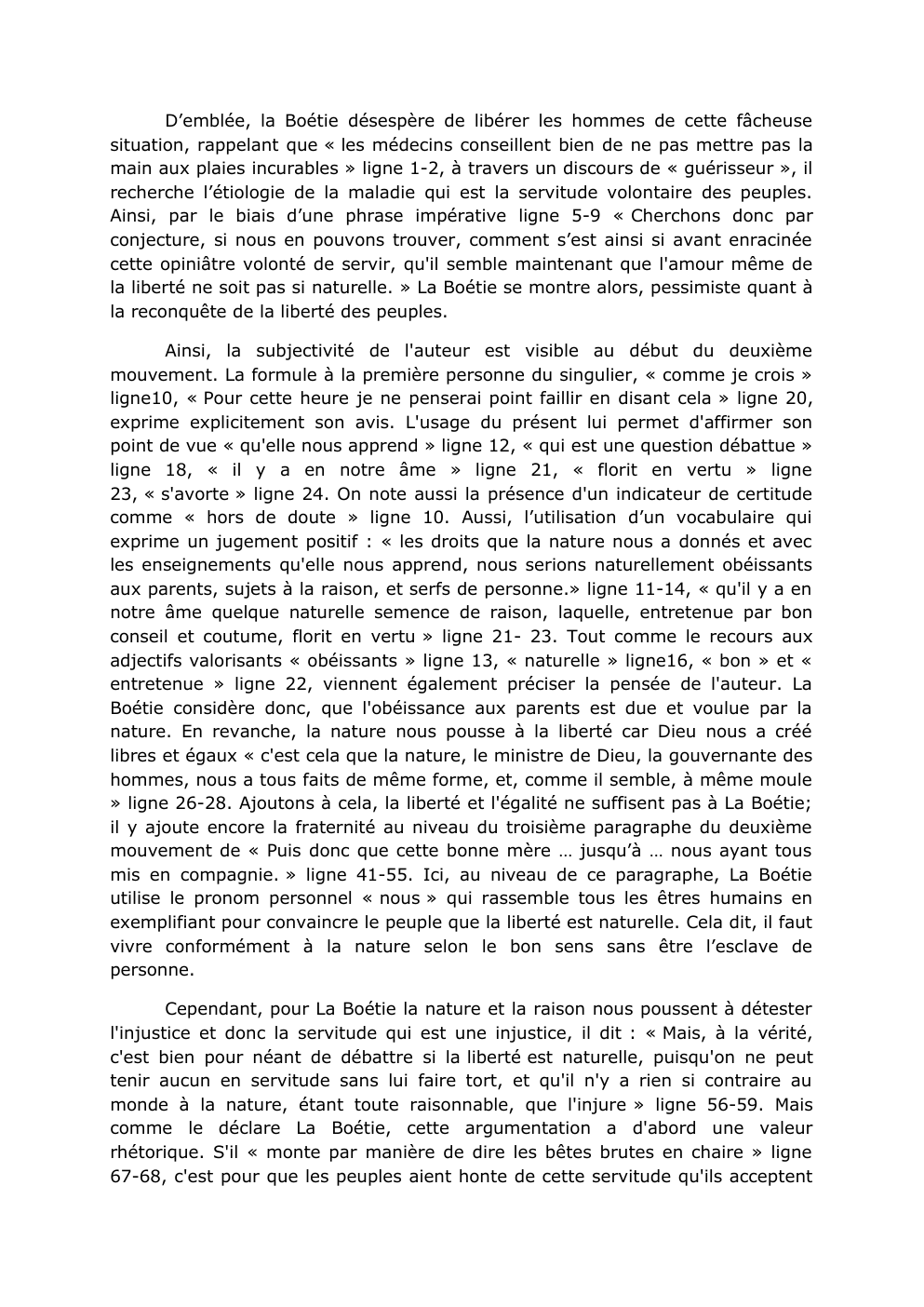 Prévisualisation du document Analyse Discours de la servitude volontaire