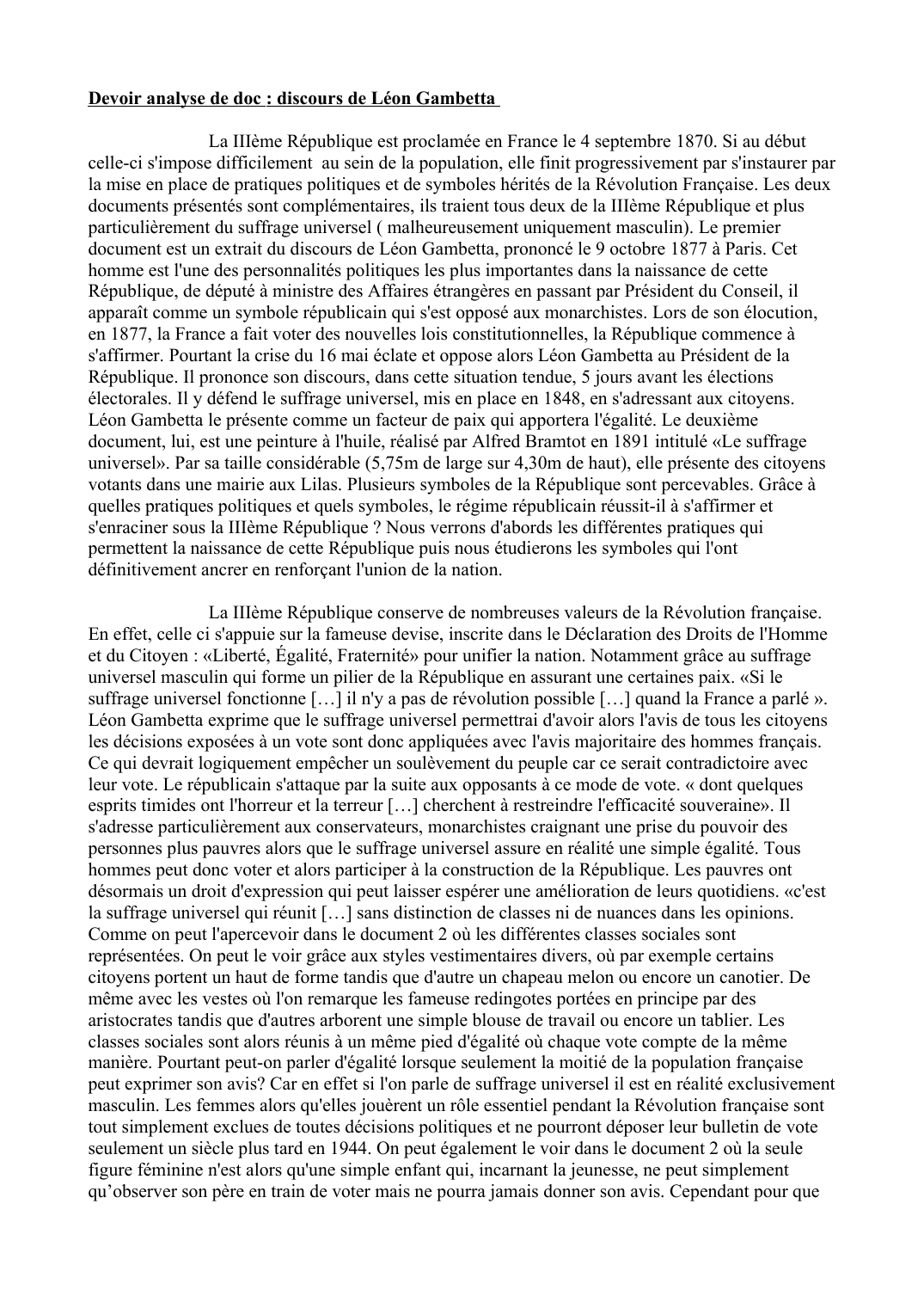 Prévisualisation du document Analyse discours Leon Gambetta