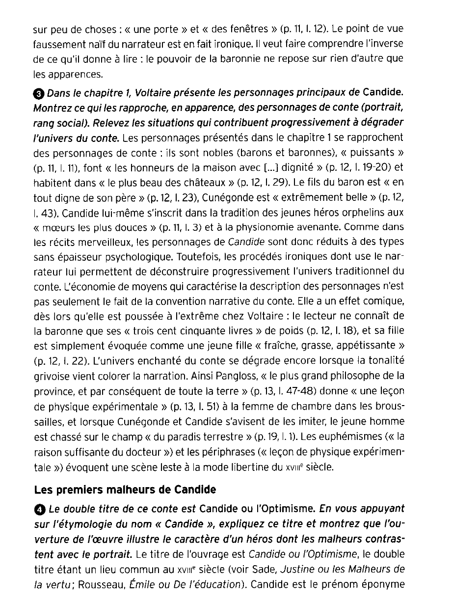 Prévisualisation du document Analyse du début de Candide de Voltaire