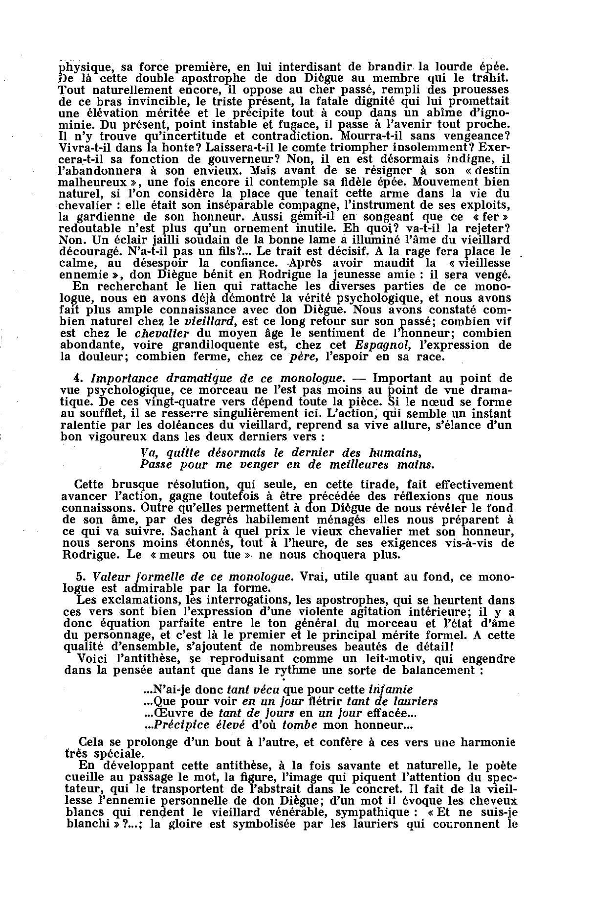 Prévisualisation du document Analyse du monologue de Don Diègue (Acte I, sc. 5). Le Cid de Corneille. Commentaire