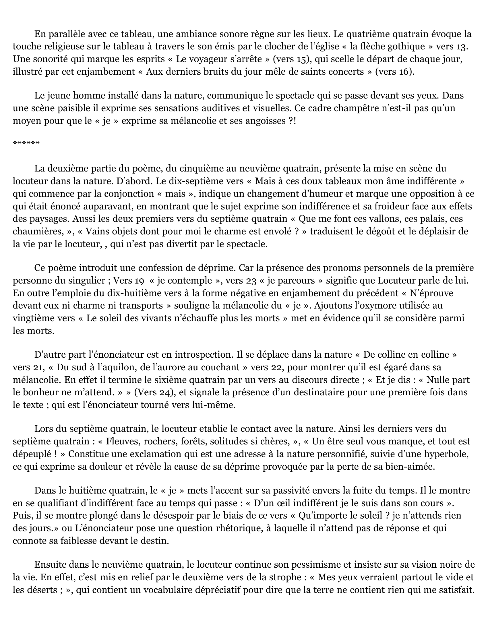 Prévisualisation du document Analyse du poème « L’isolement »  D’Alphonse de Lamartine