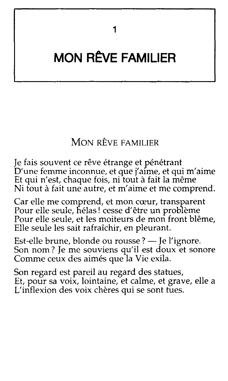 Prévisualisation du document Analyse du poème « Mon rêve familier » de Paul Verlaine