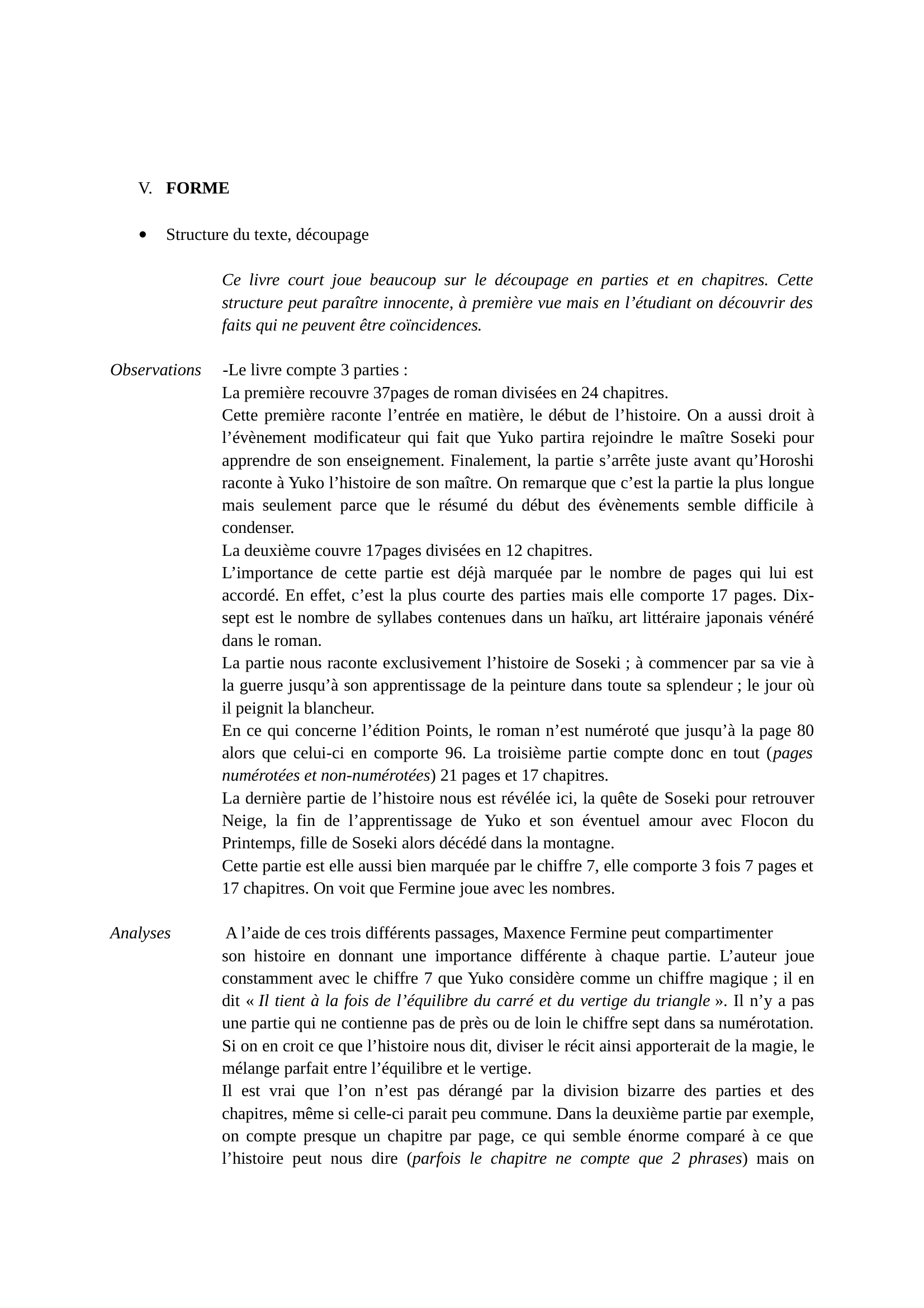 Prévisualisation du document Analyse du roman 'Neige' de M. Fermine