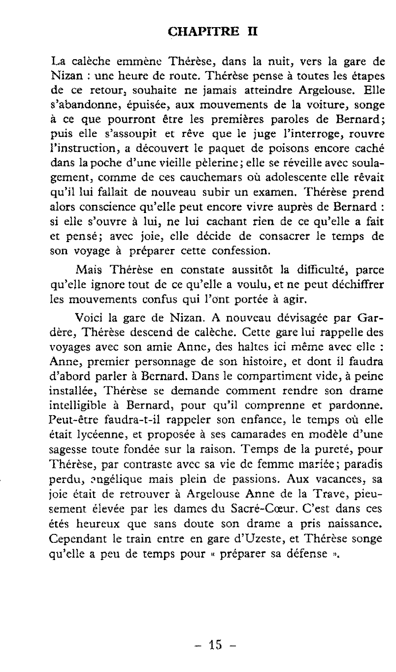 Prévisualisation du document Analyse du roman: Thérèse Desqueyroux de Mauriac
