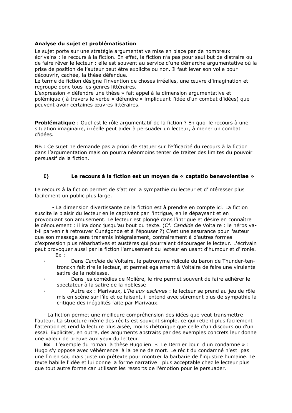 Prévisualisation du document Analyse du sujet et problématisation
Le sujet porte sur une stratégie argumentative mise en place par de nombreux
écrivains :...