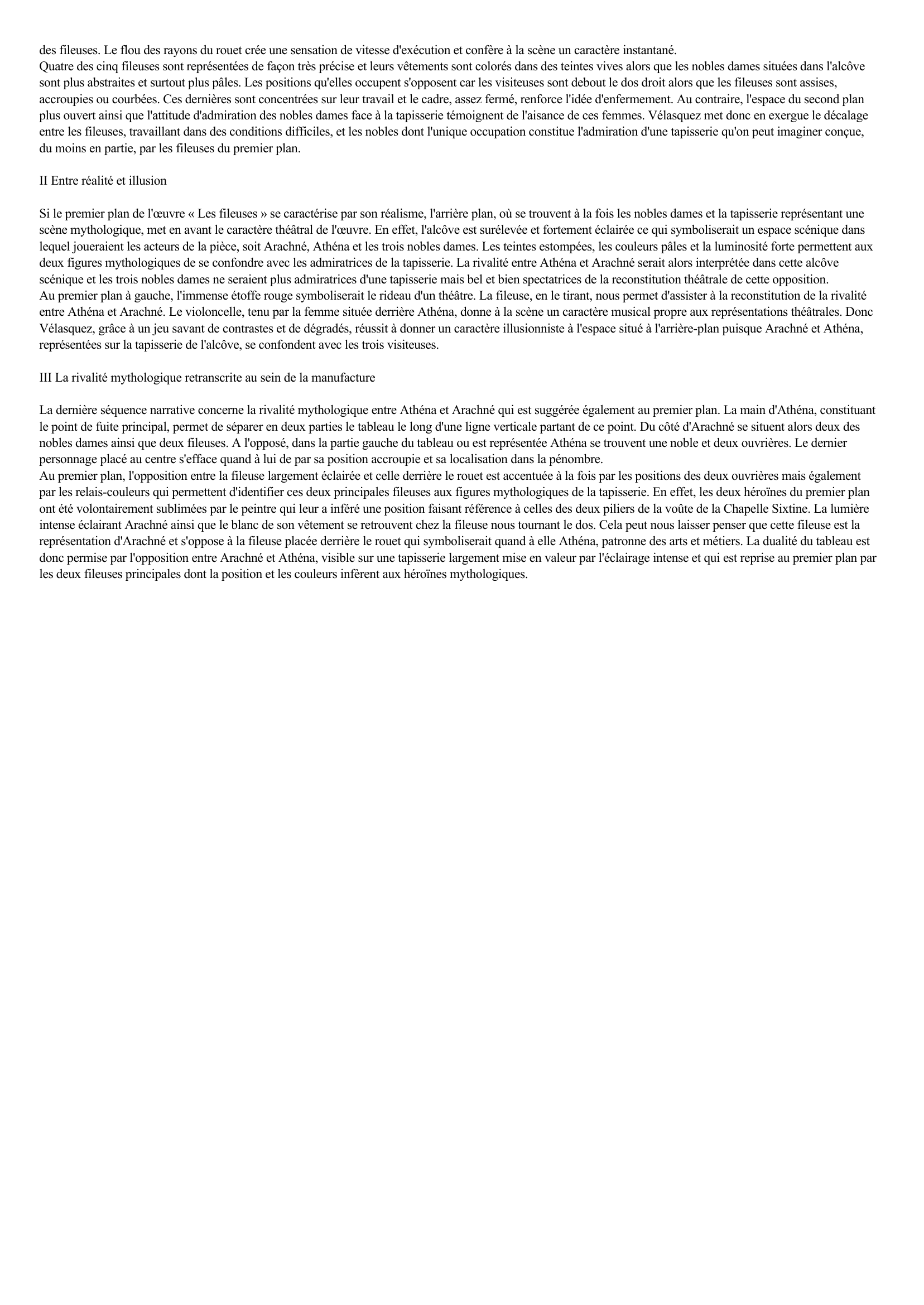 Prévisualisation du document Analyse du tableau de Vélasquez intitulé « Les fileuses »