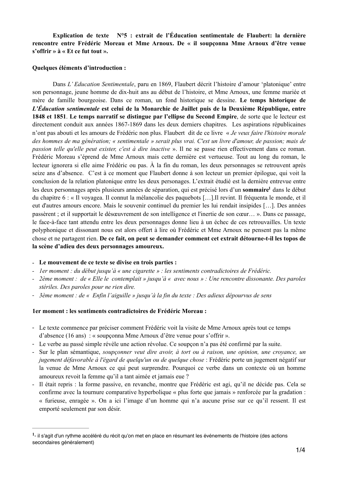 Prévisualisation du document Analyse d'un extrait de l'Éducation sentimentale de Gustave Flaubert