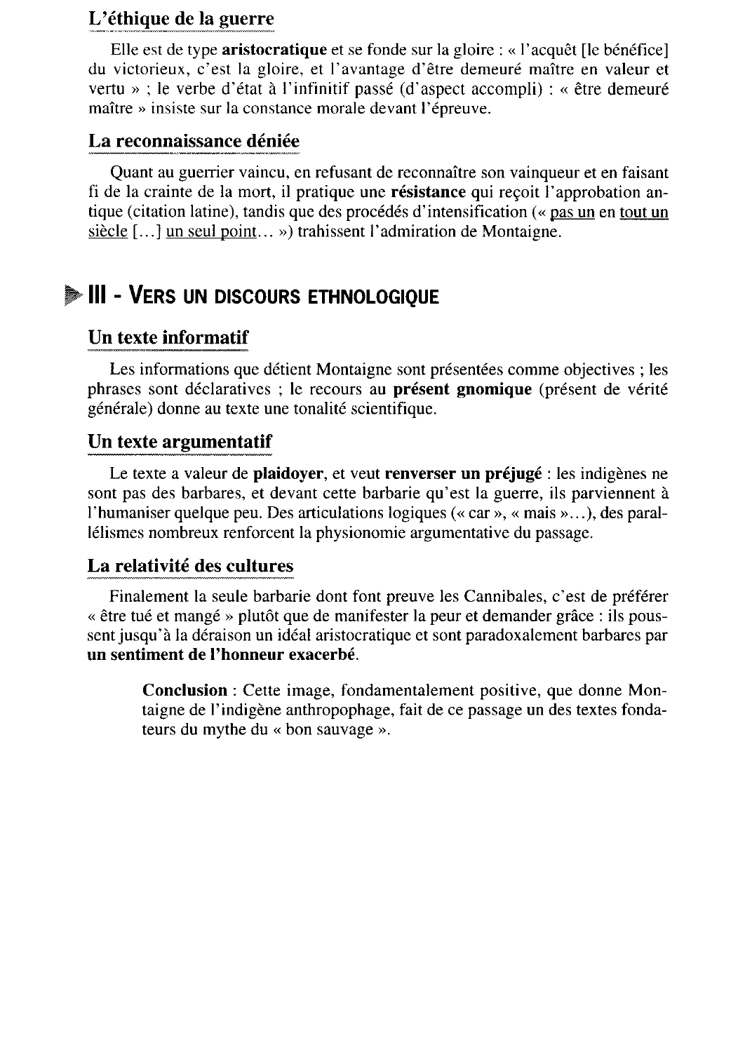 Prévisualisation du document Analyse d'une séquence « Des Cannibales » : I, 31, pp. 309-310