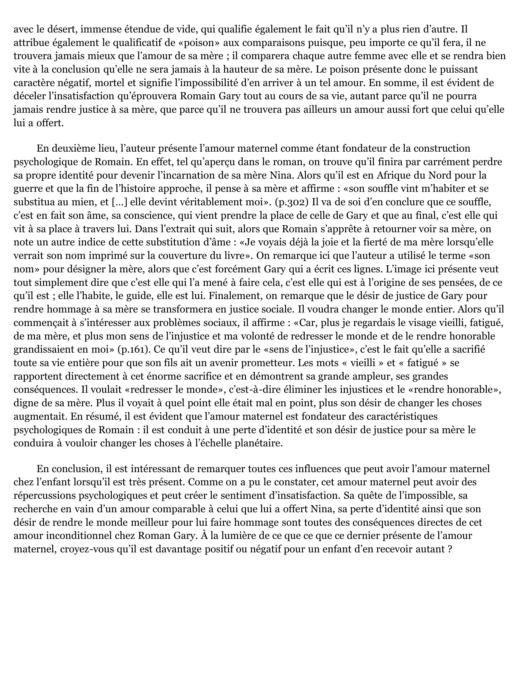 Prévisualisation du document Analyse Explicative, La Promesse De L'aube, Romain Gary