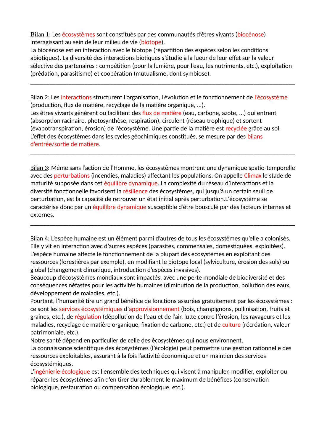 Prévisualisation du document Analyse: Les écosystèmes