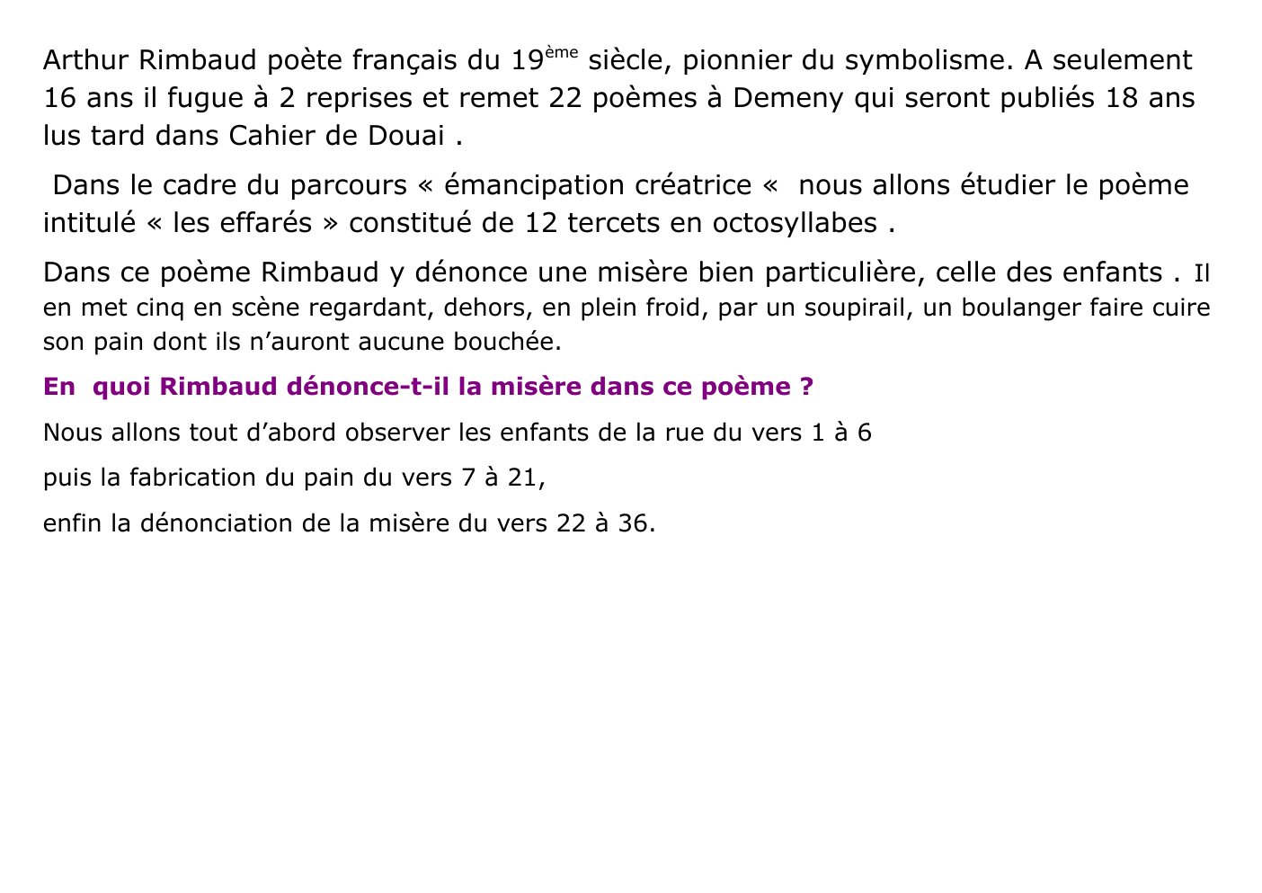 Prévisualisation du document Analyse les effarés Rimbaud