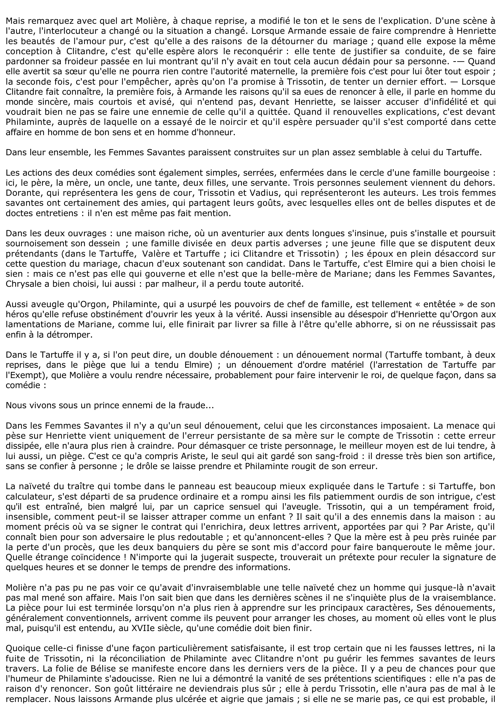 Prévisualisation du document Analyse :LES FEMMES SAVANTES. Molière