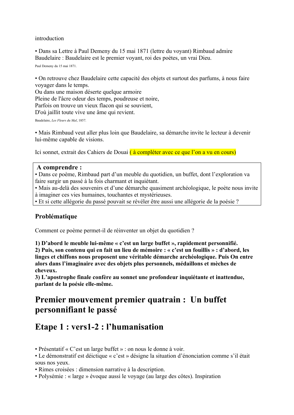 Prévisualisation du document analyse  linéaire buffet bac francais