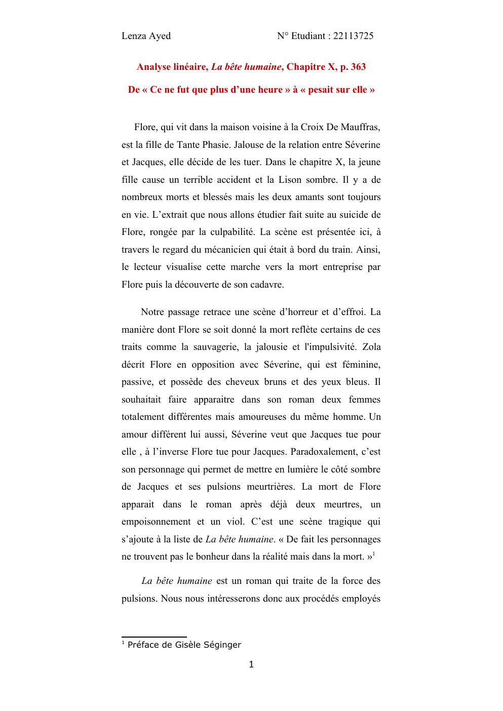 Prévisualisation du document Analyse linéaire, La bête humaine, Chapitre X, p. 363 Zola