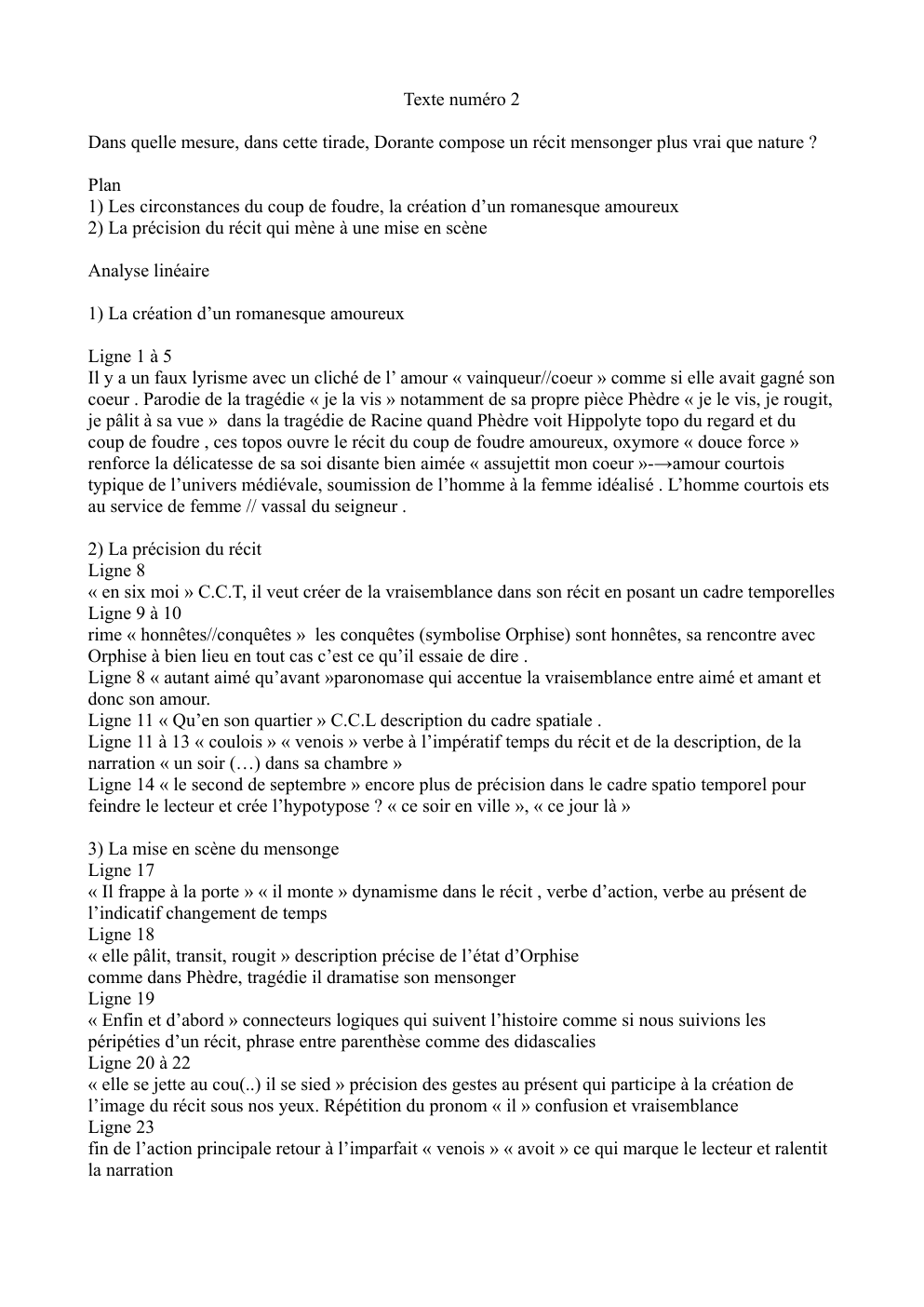 Prévisualisation du document analyse lineaire le menteur