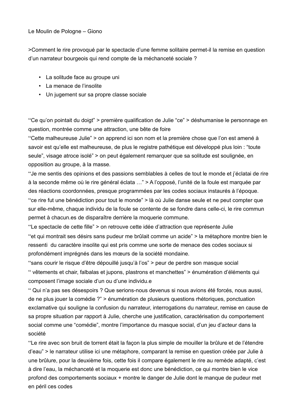 Prévisualisation du document Analyse linéaire Le Moulin De Pologne - Jean Giono