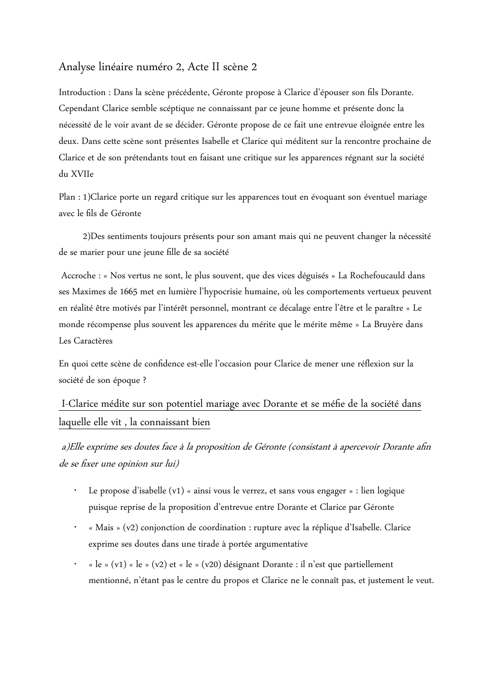 Prévisualisation du document Analyse linéaire numéro 2, Acte II scène 2