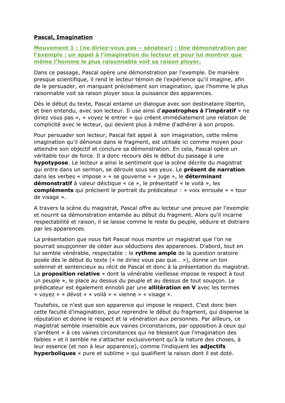 Prévisualisation du document analyse linéaire pascal Imagination
