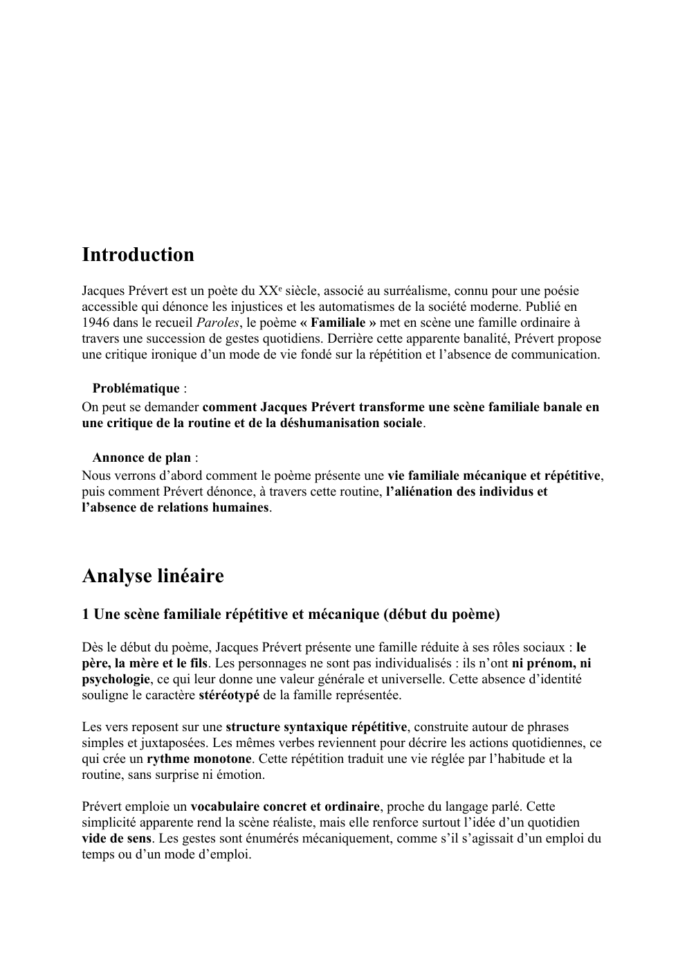 Prévisualisation du document analyse lineaire prevert